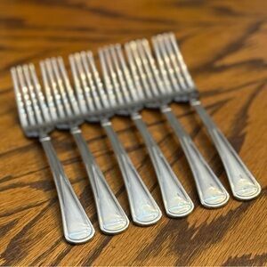 Reed & Barton Mendon 6 Dinner Forks Stainless Flatware 8”